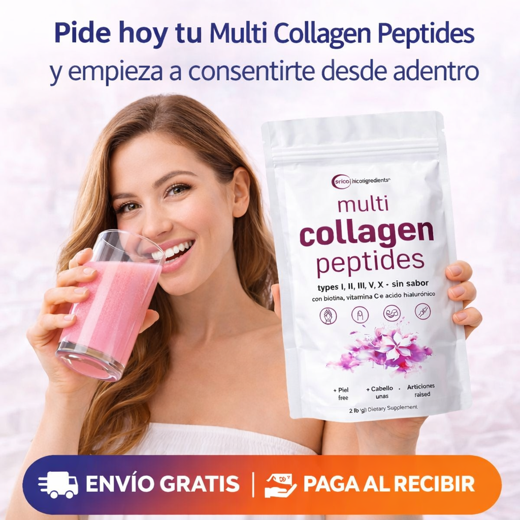 Piel, cabello y uñas más fuertes, Con biotina, vitamina C y ácido hialurónico.