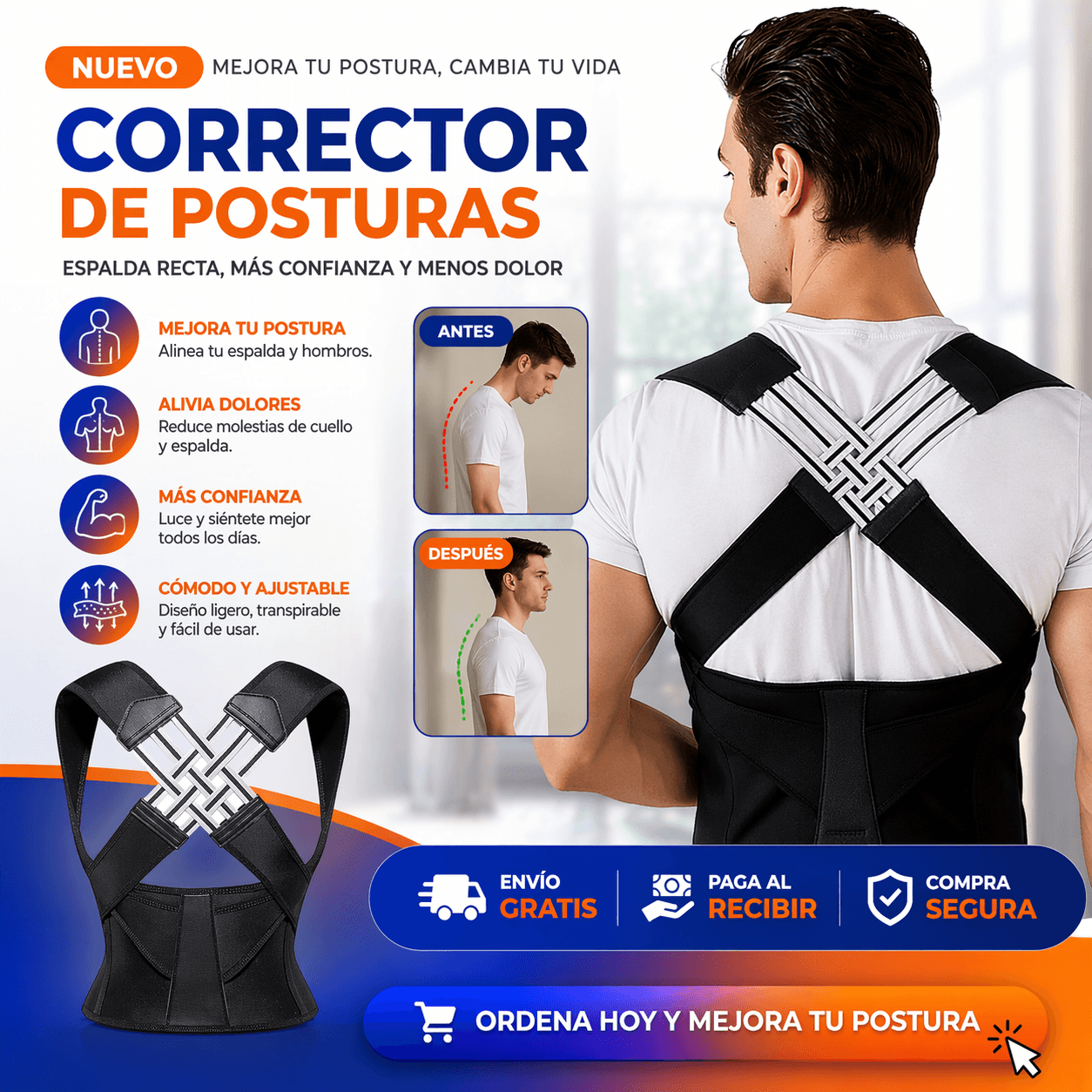 Corrector de Postura Unisex | Envío Gratis🔥