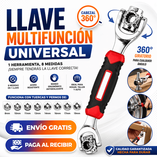 Llave Multifunción Universal 360° | Envío Gratis